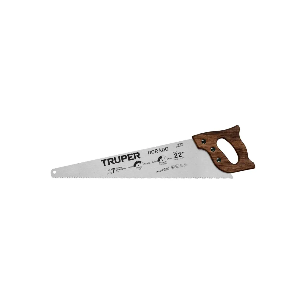 [18169] Serrucho 22" Dorado, 7 DPP, Truper