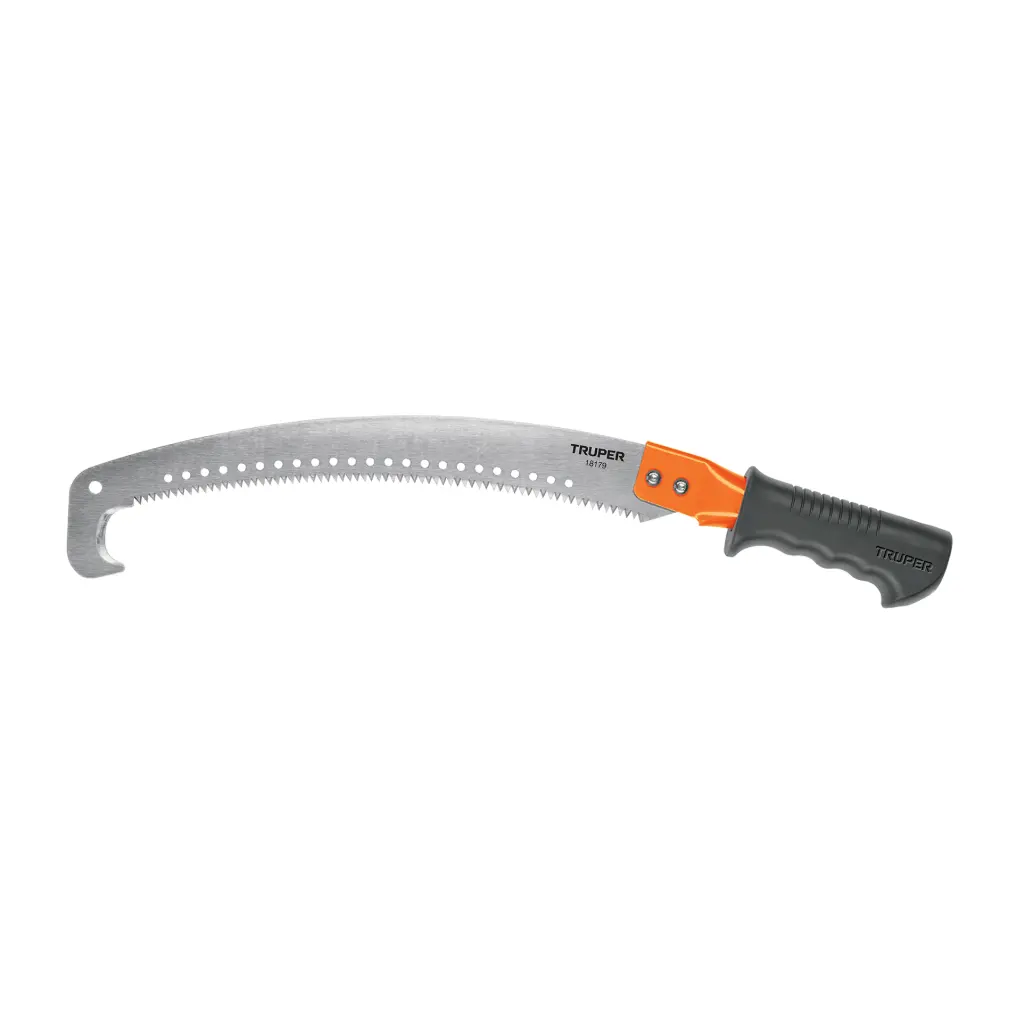 Serrucho de poda 16" con gancho, 5 DPP, mango Comfort Grip, Truper