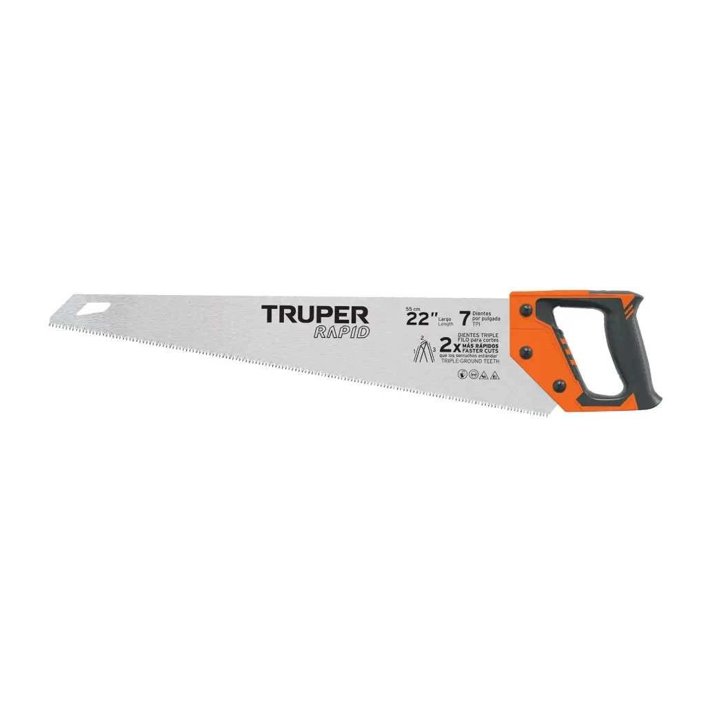 [101870] Serrucho Rapid 22", 7 DPP, mango Comfort grip, Truper