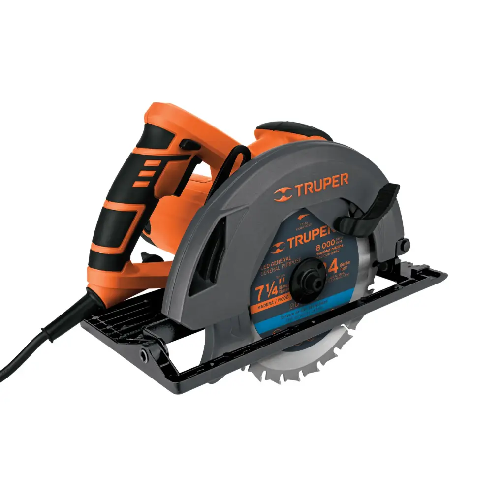 [11005] Sierra circular profesional 7-1/4" de 1500 W, 220 V, Truper