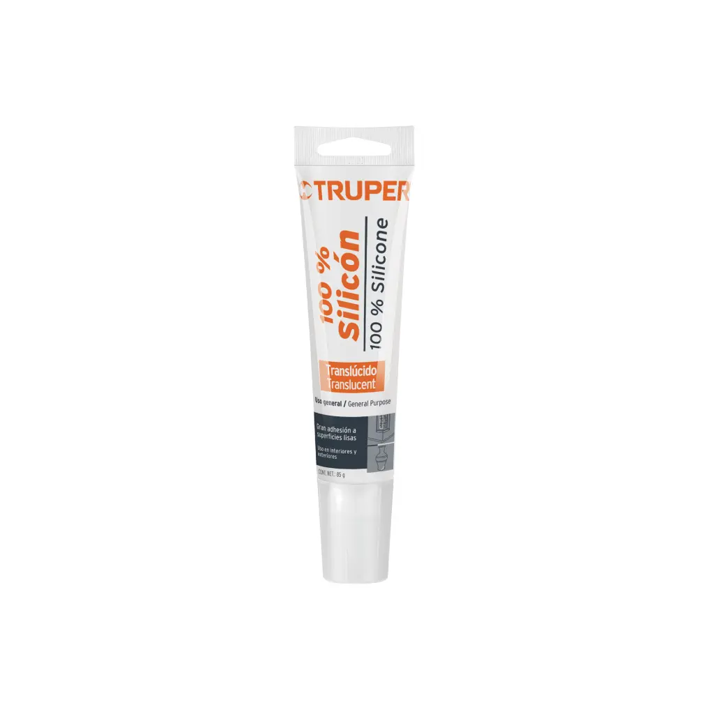 [17562] Silicona al 100% translúcida de 85 g, Truper