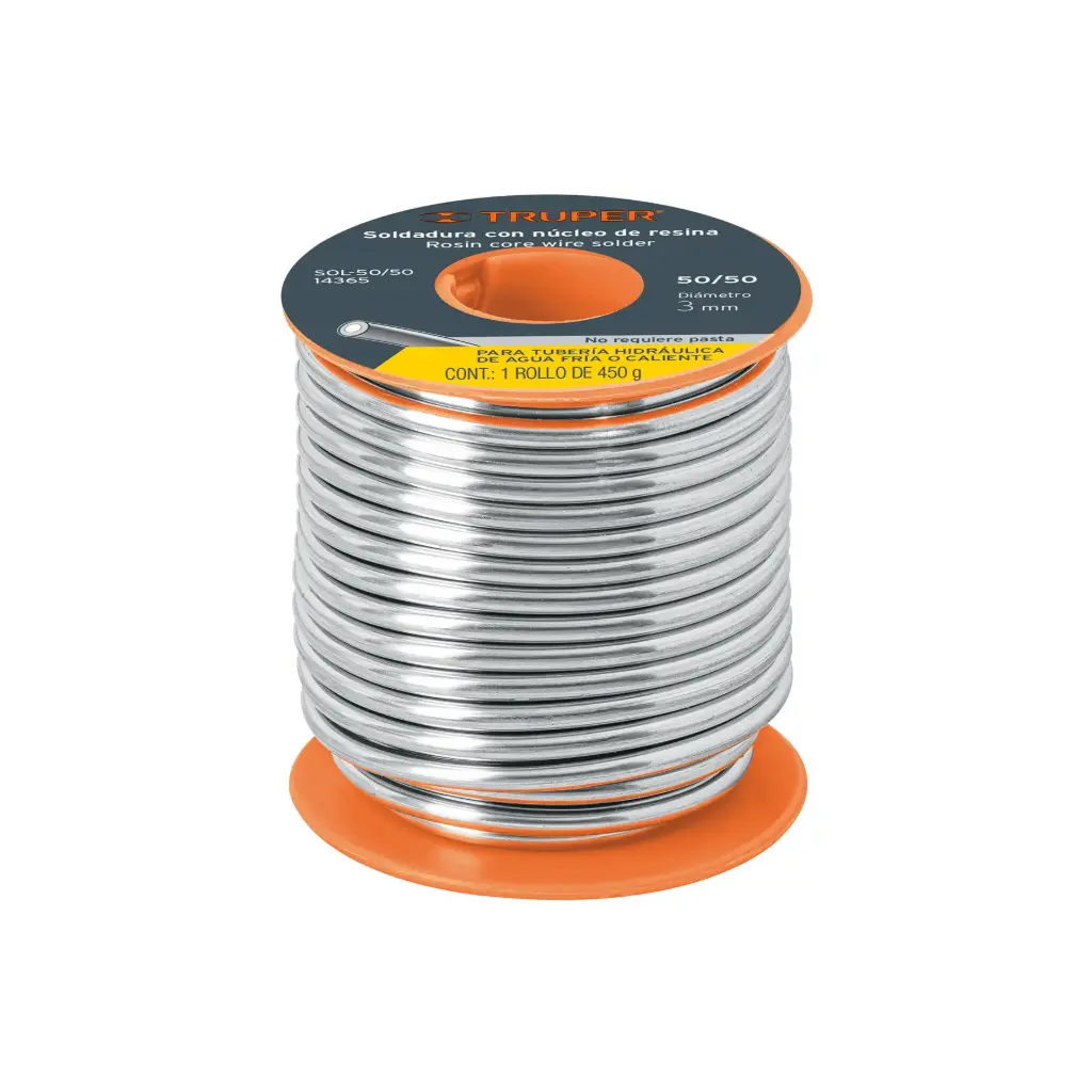 [14365] Soldadura con núcleo resina 50/50, tubería hidráulica, 450 g