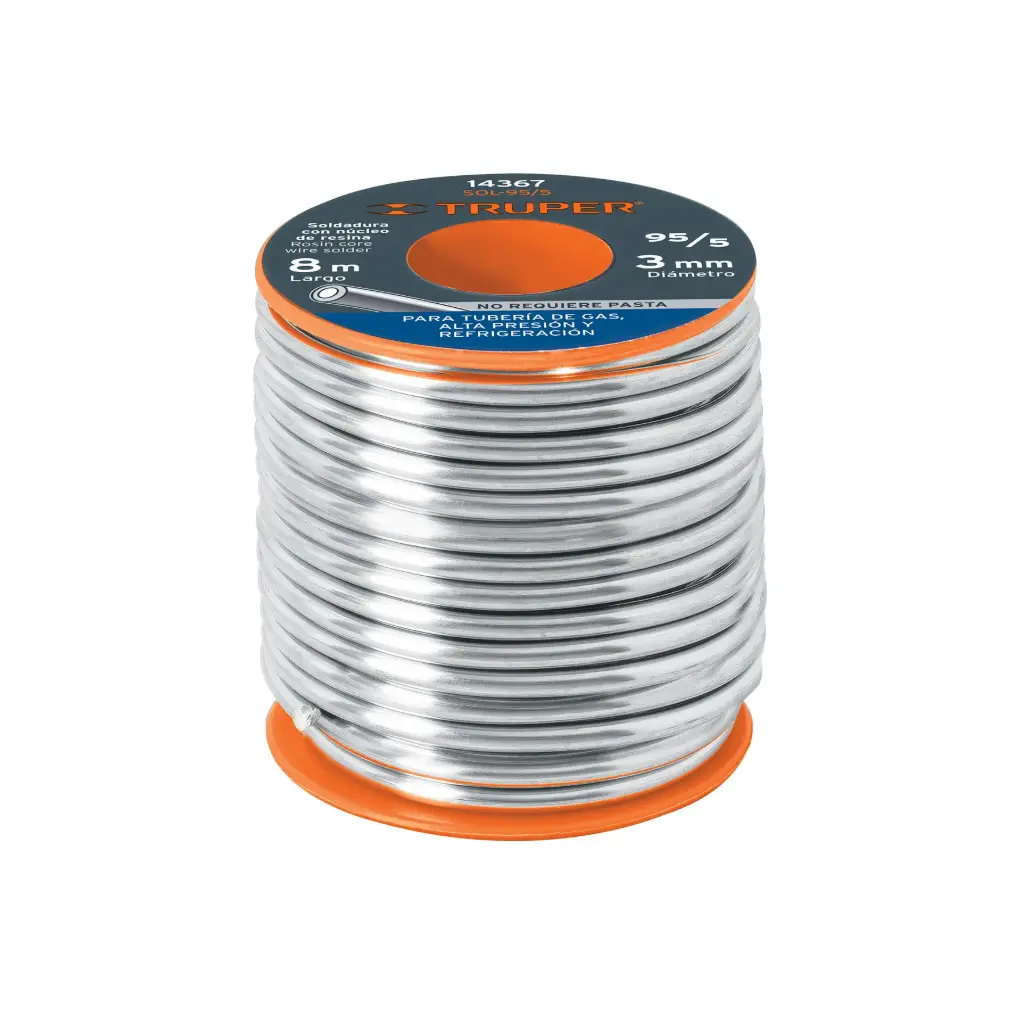 [14367] Soldadura con núcleo resina 95/5, tubería de gas, 450 g