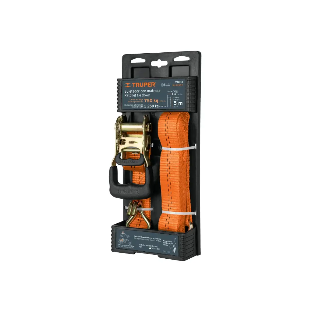Sujetador con ratchet carga máxima 2250 kg, Truper