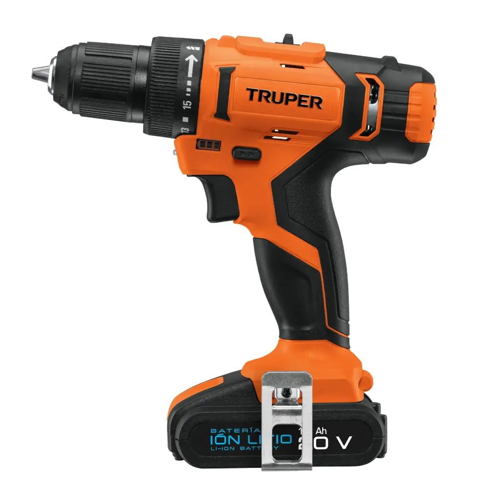 [11011] Taladro 1/2" inalámbrico 20 V batería ion litio, 220 V, Truper