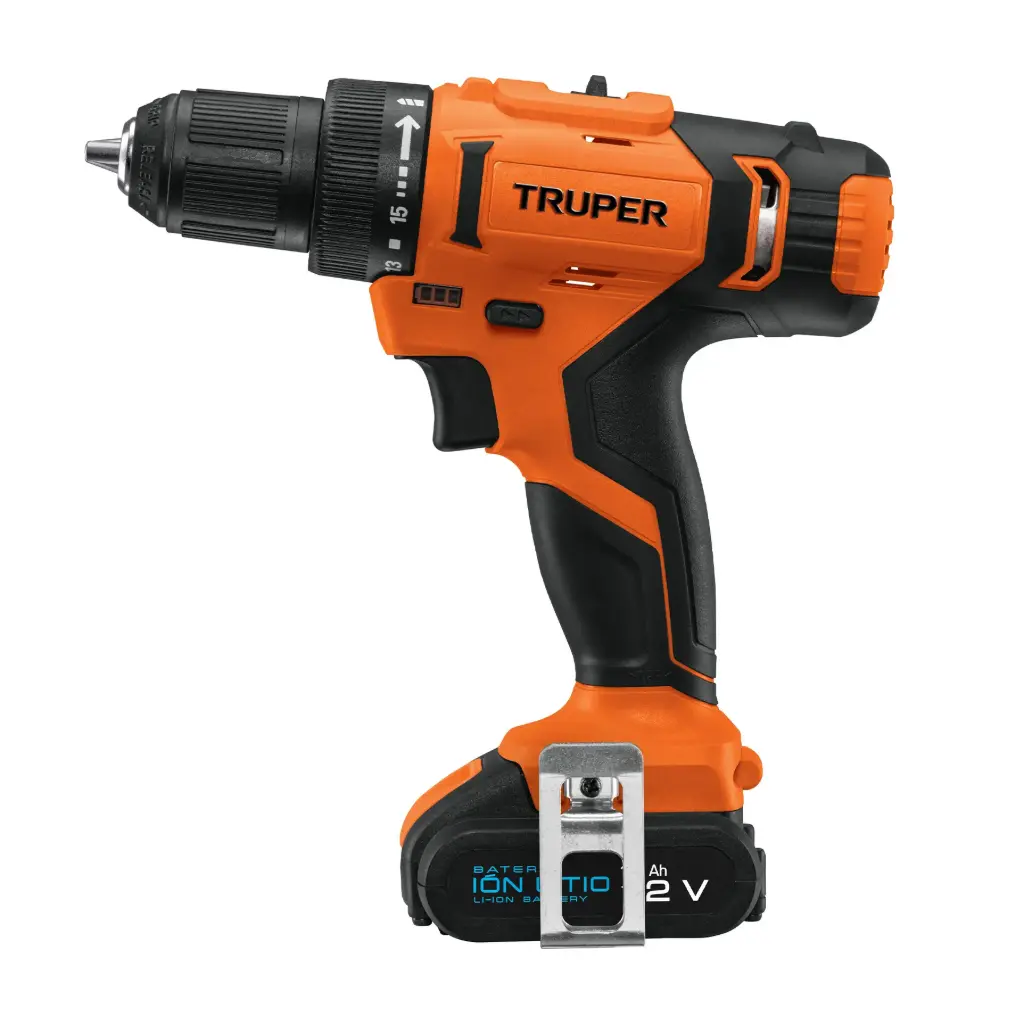 [11010] Taladro 3/8" inalámbrico 12 V batería ion litio, 220 V, Truper