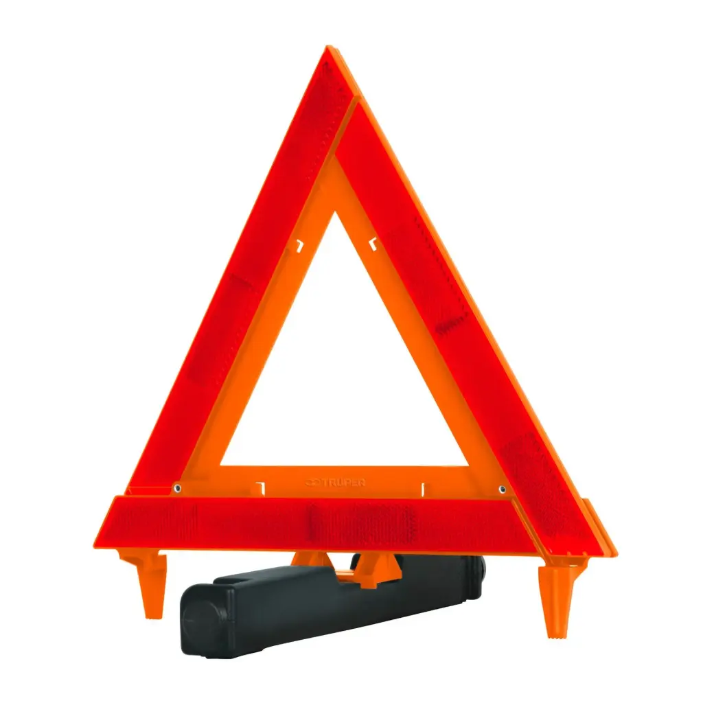 Triángulo de seguridad de 29 cm de alto con estuche plástico, Truper