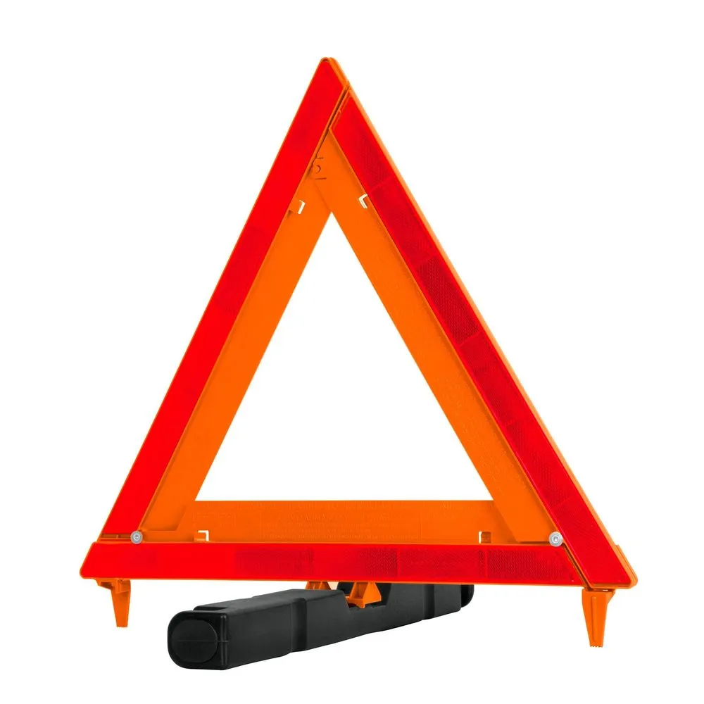 [10942] Triángulo de seguridad de 44 cm de alto con estuche plástico
