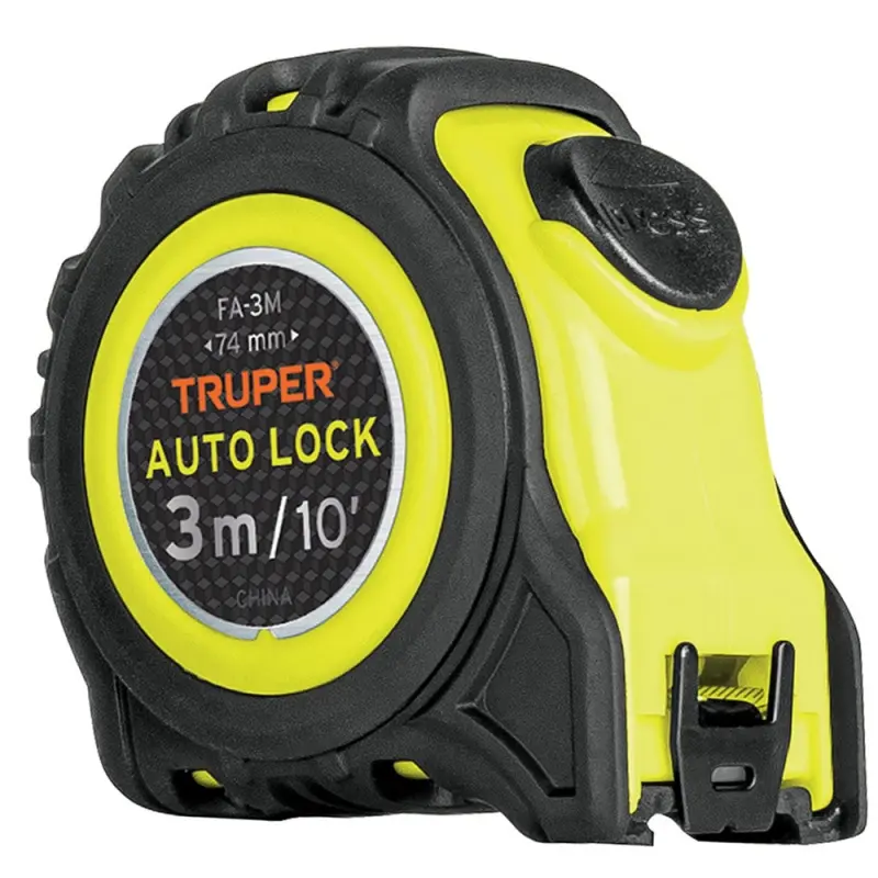 [10746] Wincha Auto-Lock contra impactos 3 m cinta 16 mm, Truper