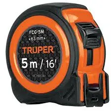 [12772] Wincha compacta contra impactos 5 m cinta 19 mm, Truper