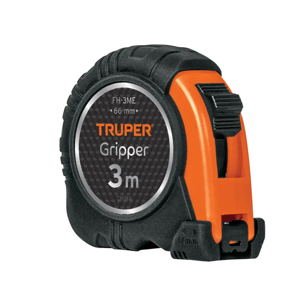 [15387] Wincha contra impactos 3 m cinta 13 mm grad. métrica, Truper