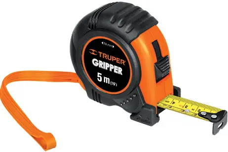 [15388] Wincha contra impactos 5 m cinta 19 mm grad. métrica, Truper