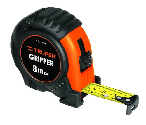 [15389] Wincha contra impactos 8 m cinta 25 mm grad. métrica, Truper