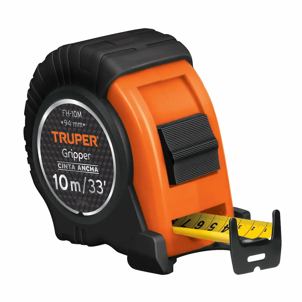 [14582] Wincha Gripper contra impactos 10 m cinta 32 mm, Truper
