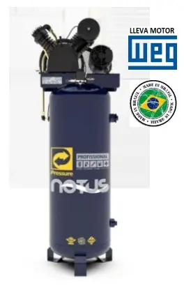 COMPRESORA DE AIRE NOTUS 250 5HP ESTACIONARIA INDUSTRIAL