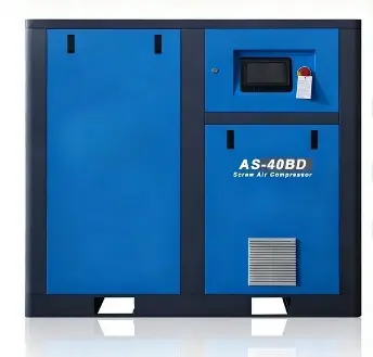 Compresor de Aire Industrial Silencioso de Doble Etapa con Motor de Rodamientos de Velocidad Variable de 30 kW (40 HP) y Alimentación CA, Modelo Airstone 40BD, Enfriado por Aire