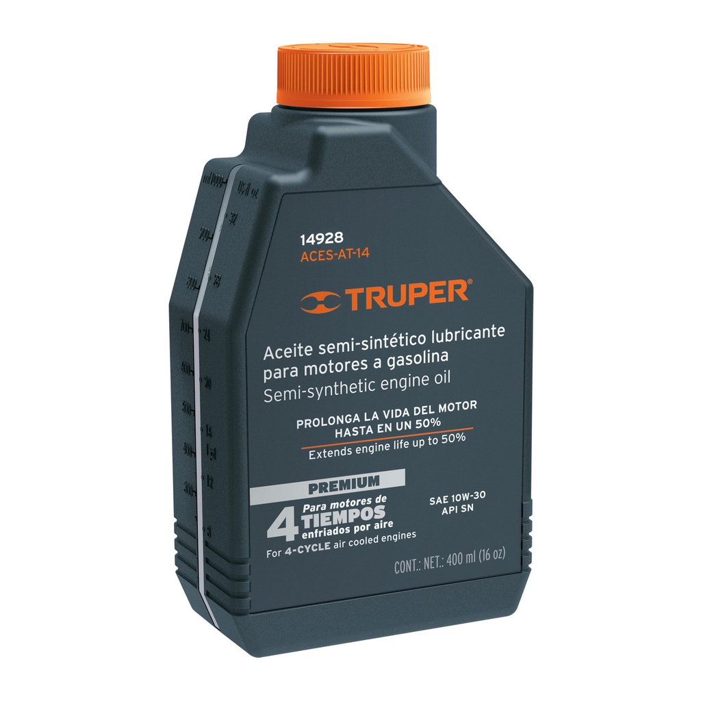 Aceite Semi-sintetico para motor de 4 tiempos 10w30 - 0.5L (17oz), Truper