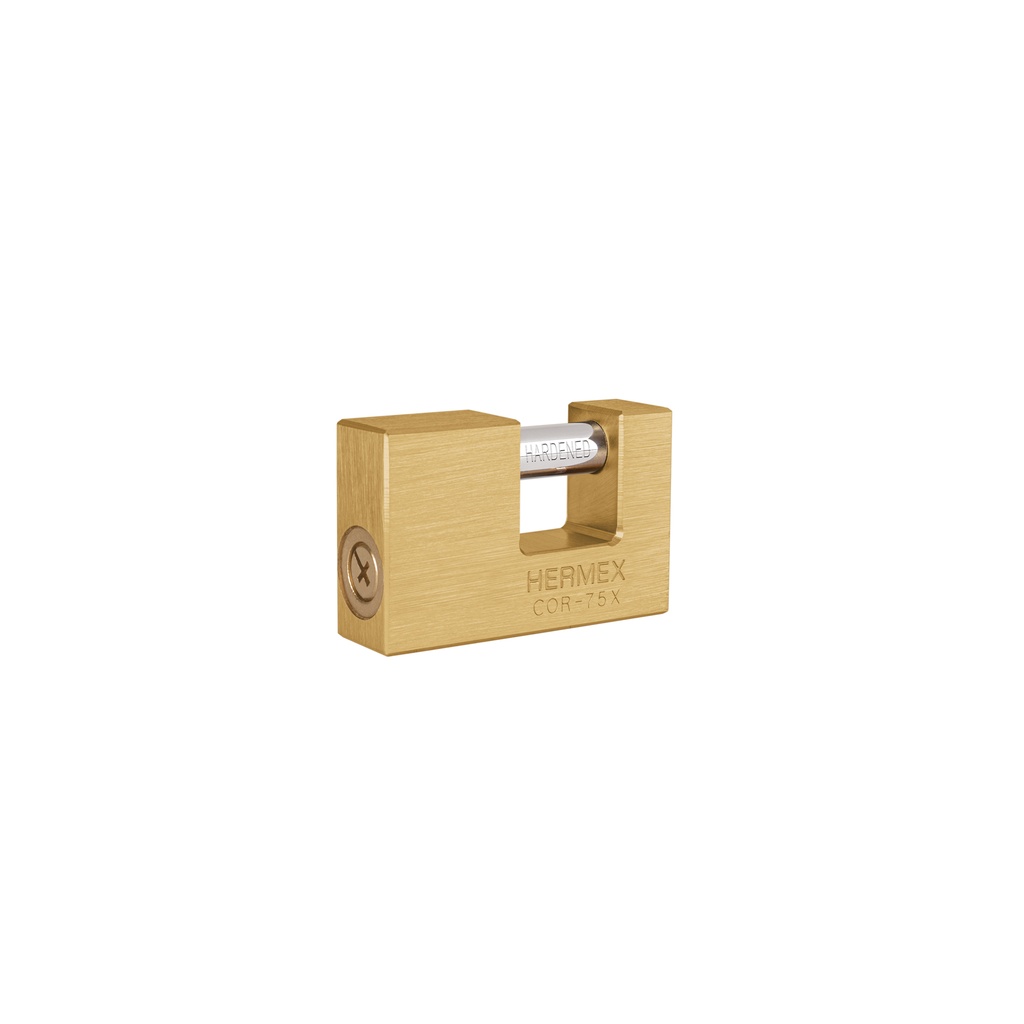 Candado antipalanca, 75mm, cuerpo de latón, llave tetra, Hermex