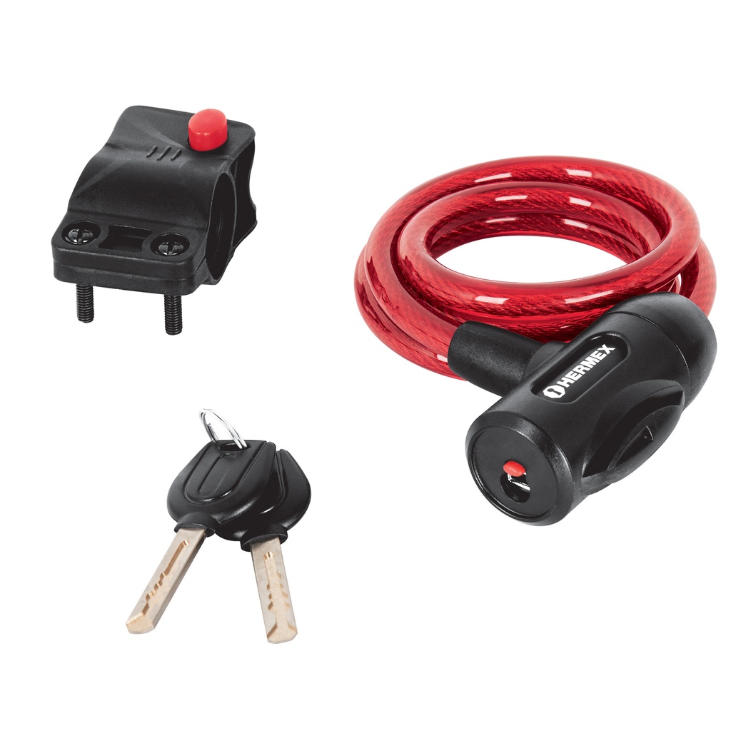 Candado de cable con llave, 10mm, 1m, Truper