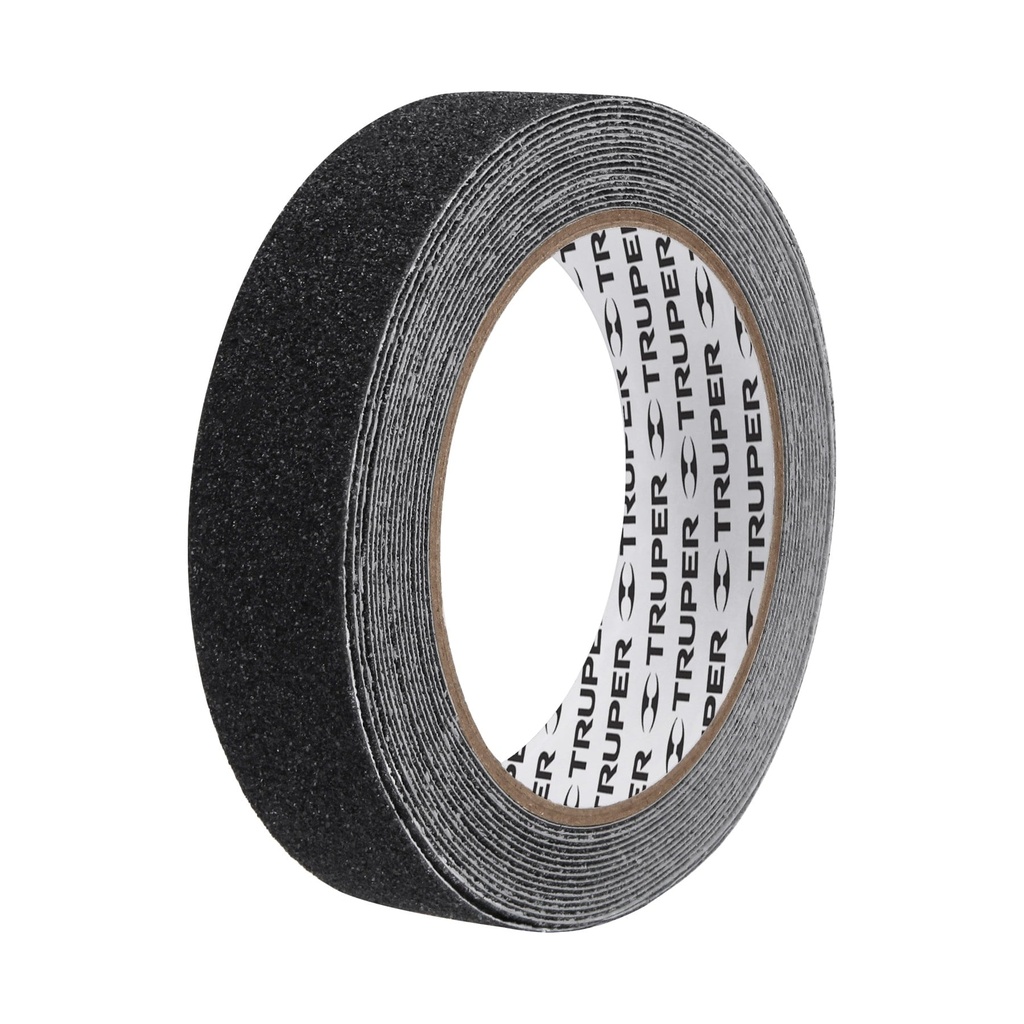Cinta antiderrapante con abrasivo, rollo, 25 mm, negra, Truper
