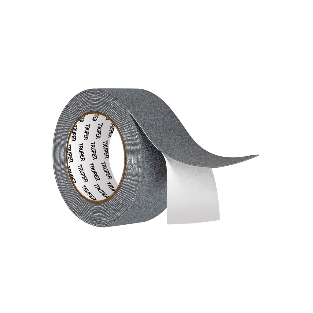 Cinta antiderrapante de polímero, rollo 2" x 5 m, gris, Truper