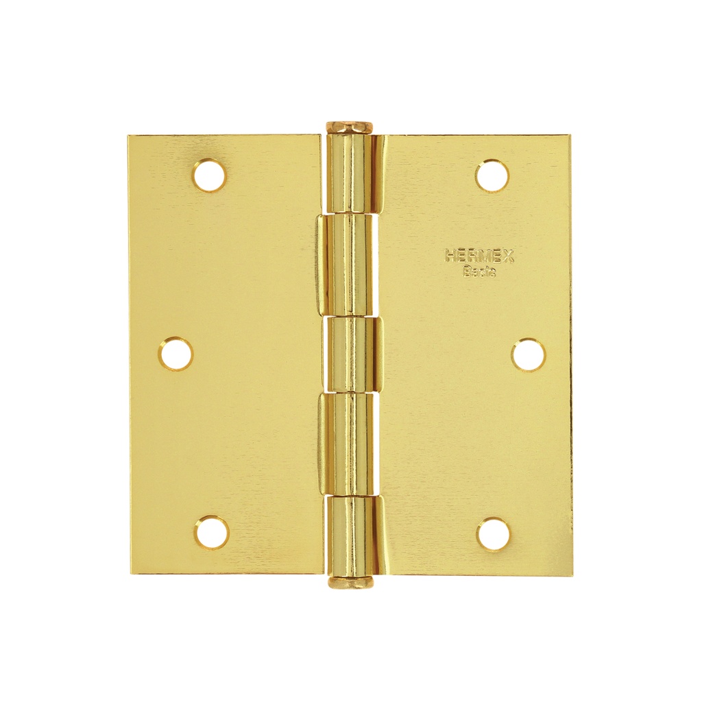 Cuadradas de acero, cabeza plana, capuchina, dorado en caja (Bisagra) 3 1/2", Truper