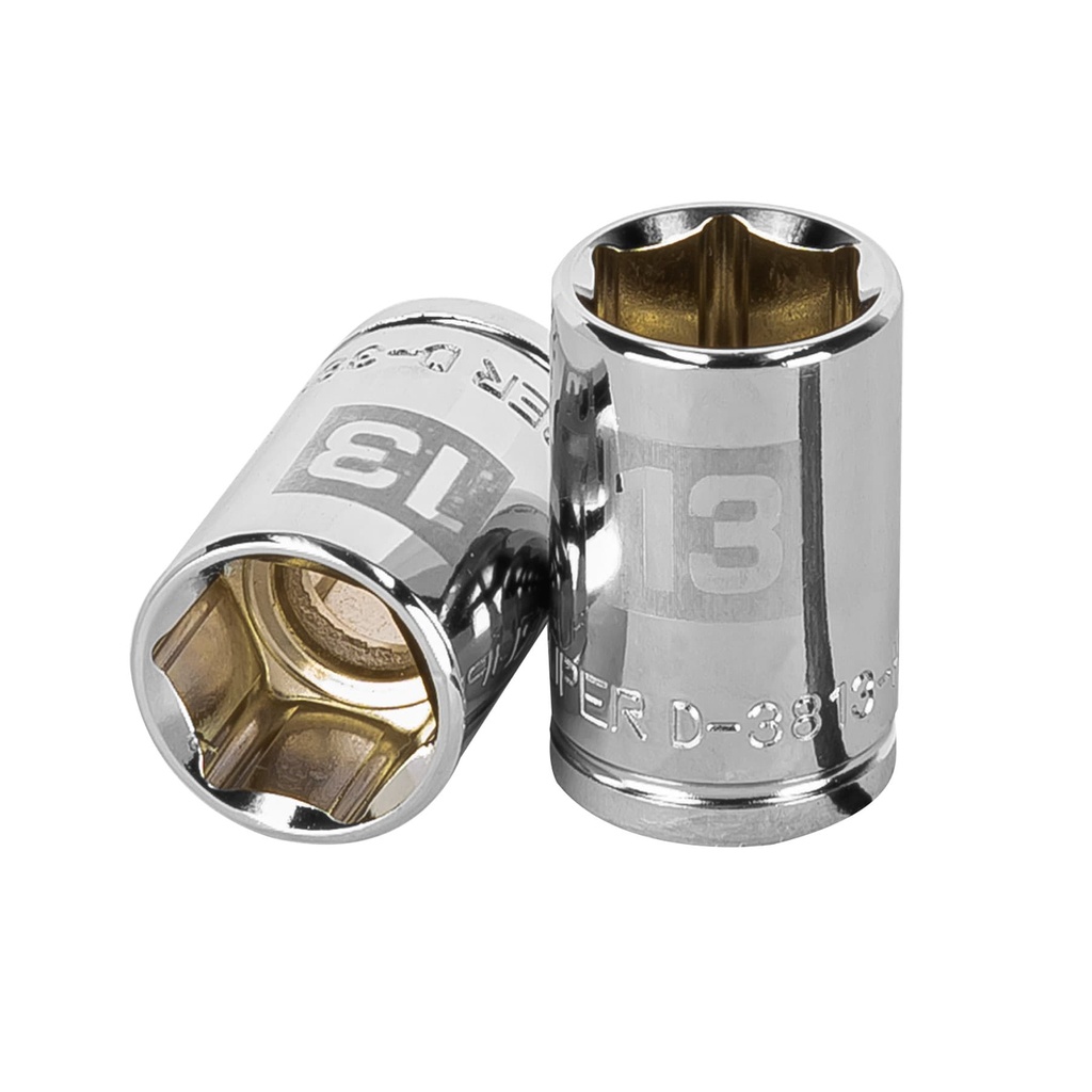 Dado hexagonal en mm  E3/8" -  13mm, Truper