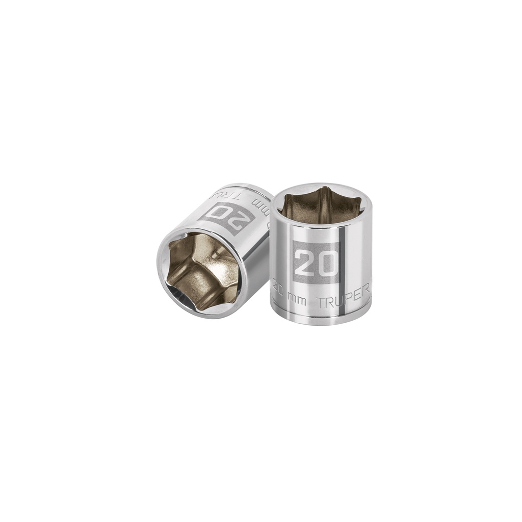 Dado hexagonal en mm  E3/8" -  20mm, Truper