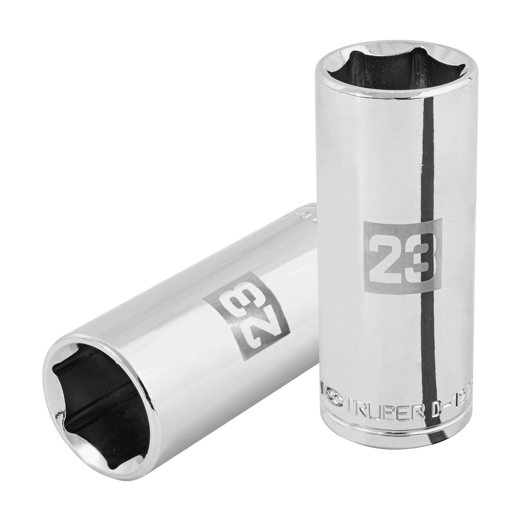 Dado largo de 6 puntas, cuadro 1/2" de 23 mm, Truper