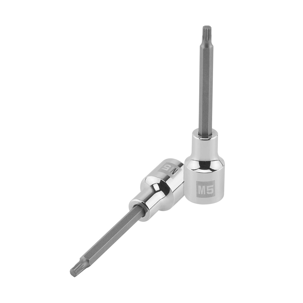 Dado punta larga bristol M5x100mm, cuadro 1/2", Truper