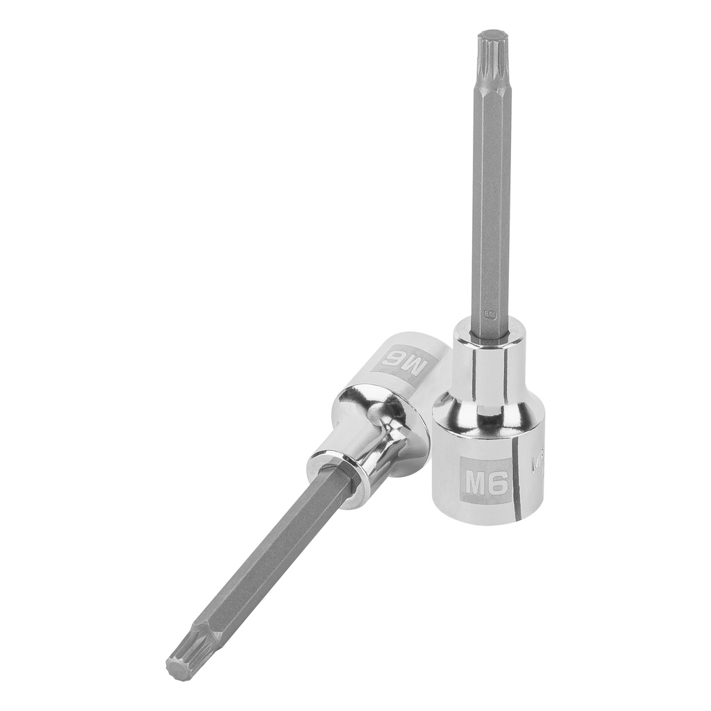 Dado punta larga bristol M6x100mm, cuadro 1/2", Truper