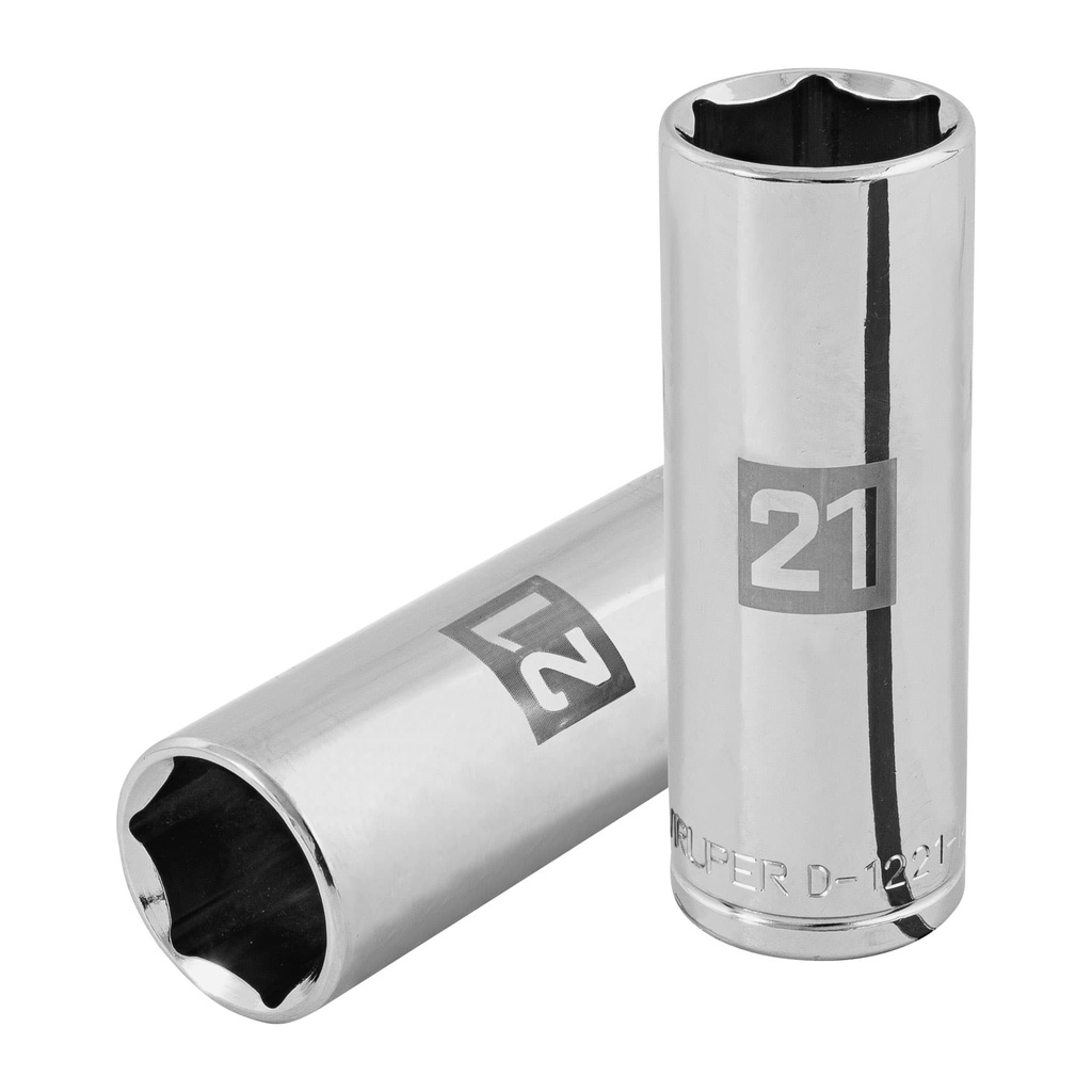 Dado tubular hexagonal 21 mm x 1/2", Truper