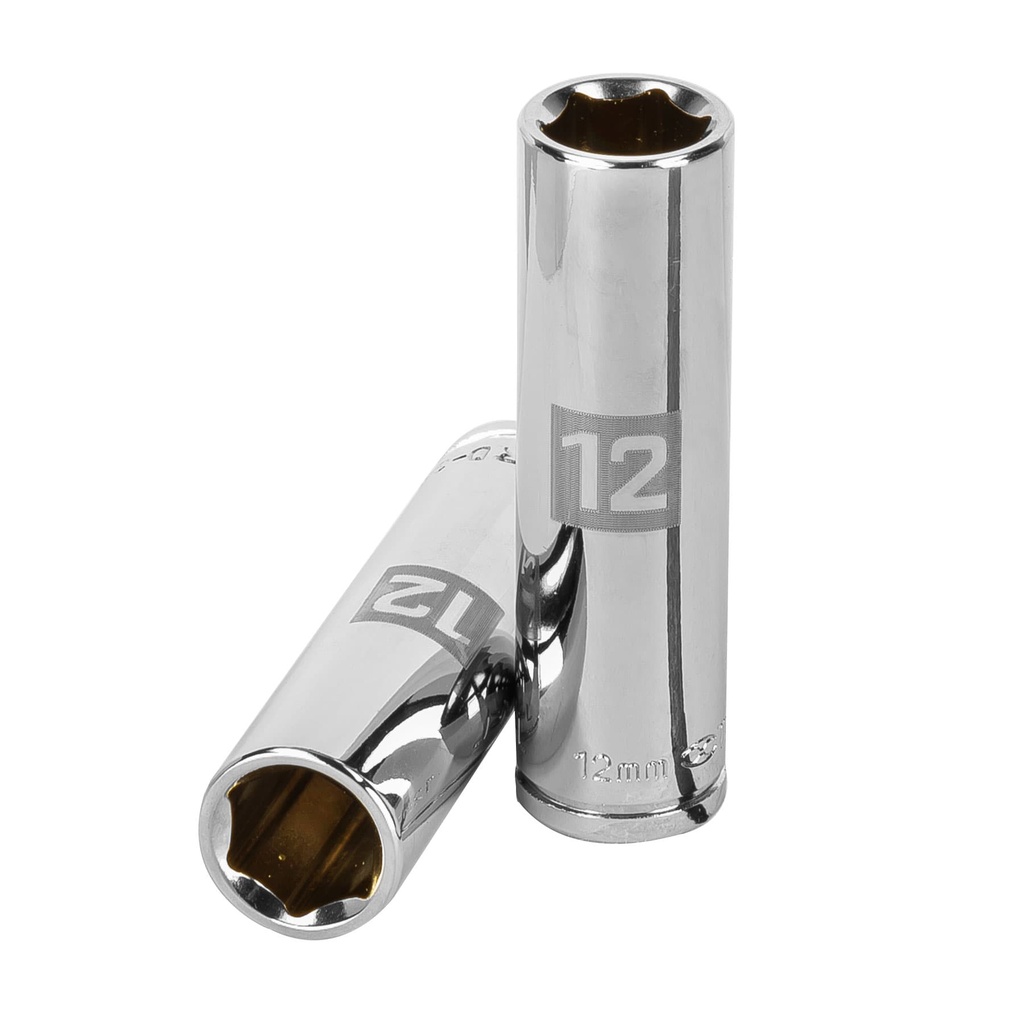 Dado tubulares hexagonales en mm E 3/8" - 12mm, Truper