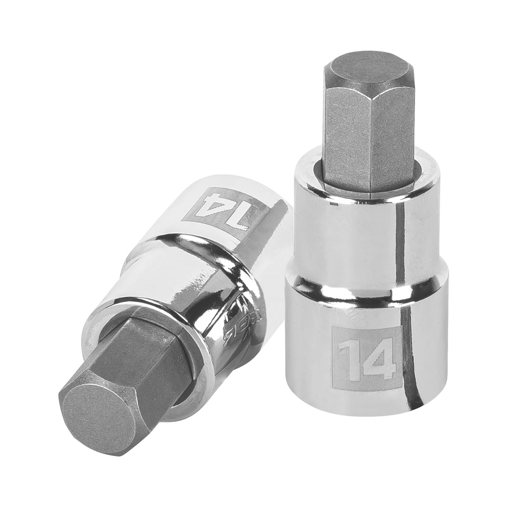 Dados de punta hexagonal E 1/2" x 14mm, Truper