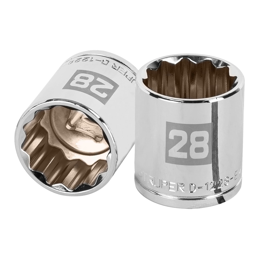 Dados poligonales E 1/2" - 28 mm, Truper