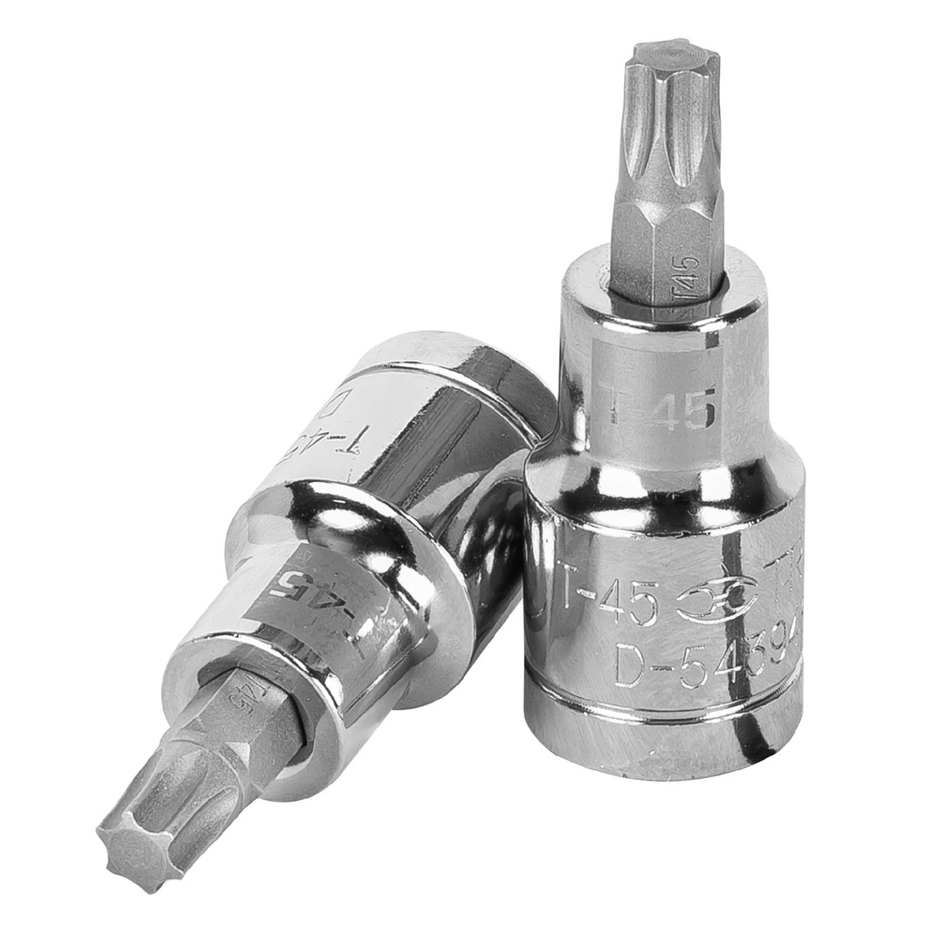Dados punta torx  E 1/2" , T-45, Truper