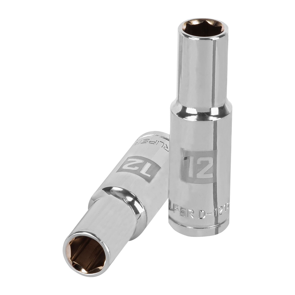 Dados tubulares hexagonales E 1/2" - 12 mm, Truper