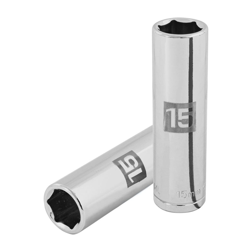 Dados tubulares hexagonales E 1/2" - 15 mm, Truper