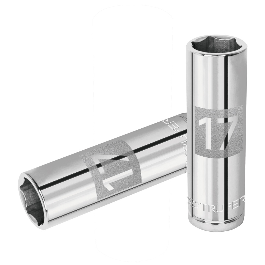 Dados tubulares hexagonales E 1/2" - 17 mm, Truper