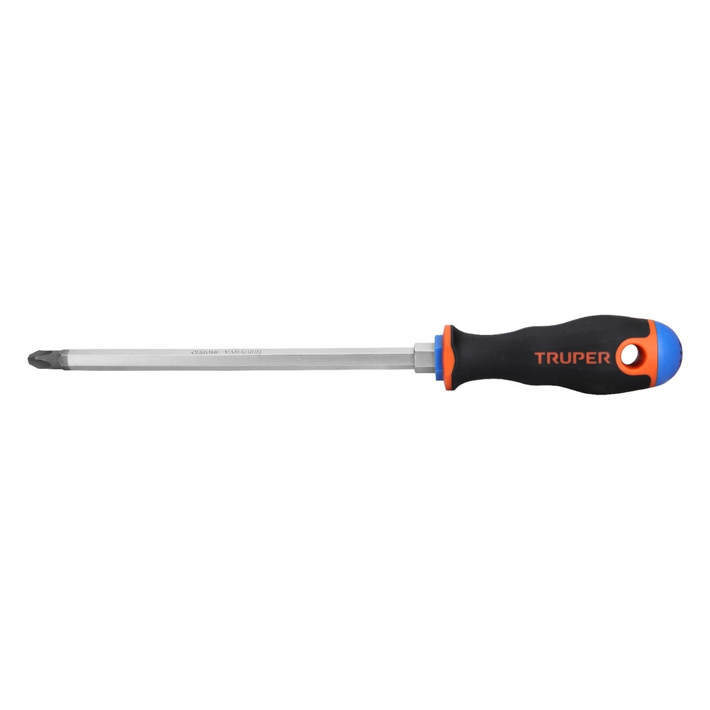 Desarmador de cruz 3/8 x 8”, mango Comfort Grip, Truper