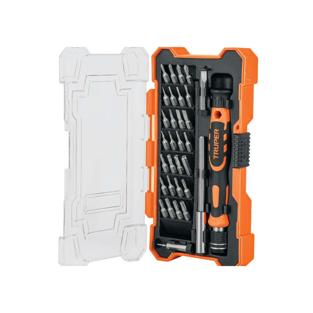 Destornillador de joyero con 30 puntas y extension, Truper