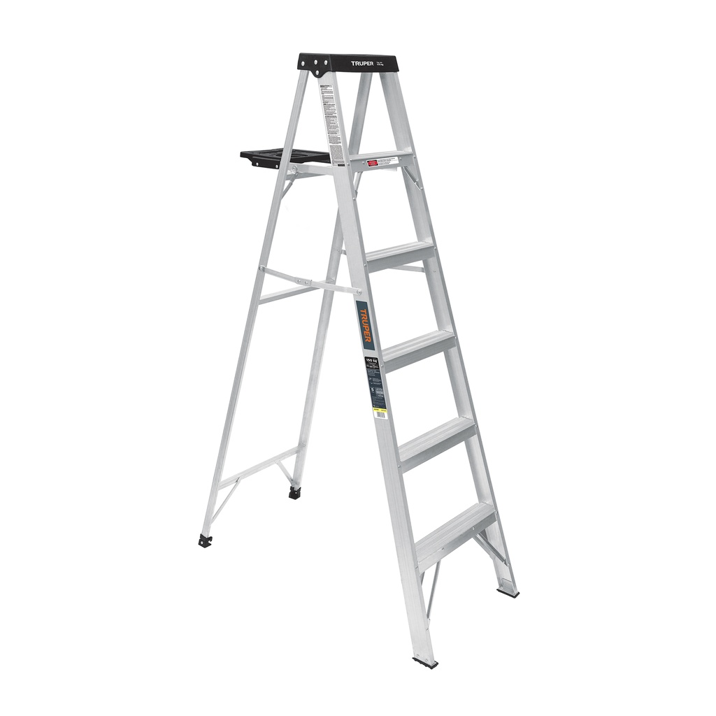 Escalera tipo tijera, 91 kg, con bandeja, 5 peldaños, Truper