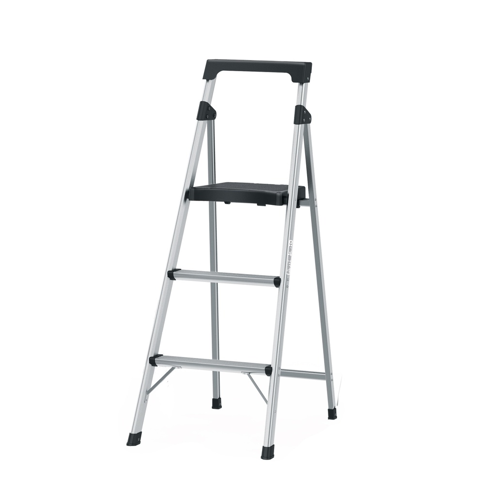 Escalera tubulares plegables con plataforma, 91kg, 3 peldaños, Truper