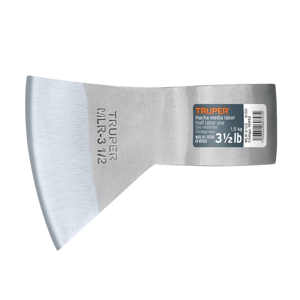 Hachas media labor, ojo redondo, cabeza 3 1/2 lb, Truper