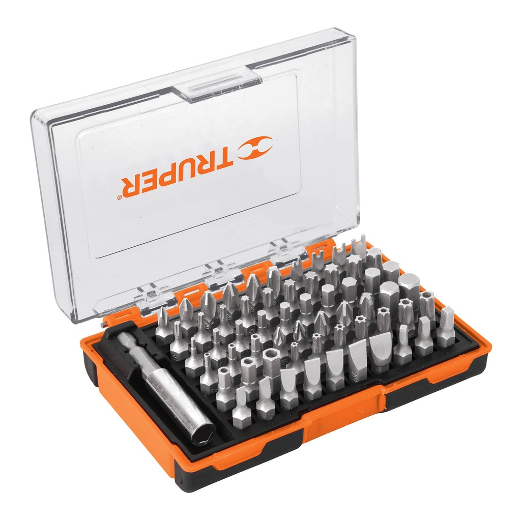 Jgo de 61 piezas de puntas mixtas 1", Truper