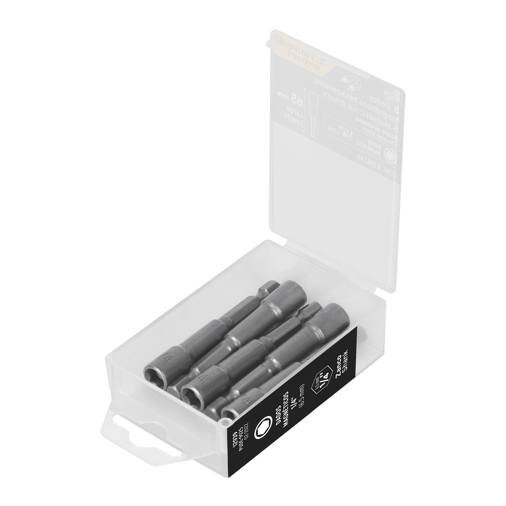 Juego de dados magnéticos,1/4", 5 piezas, Truper