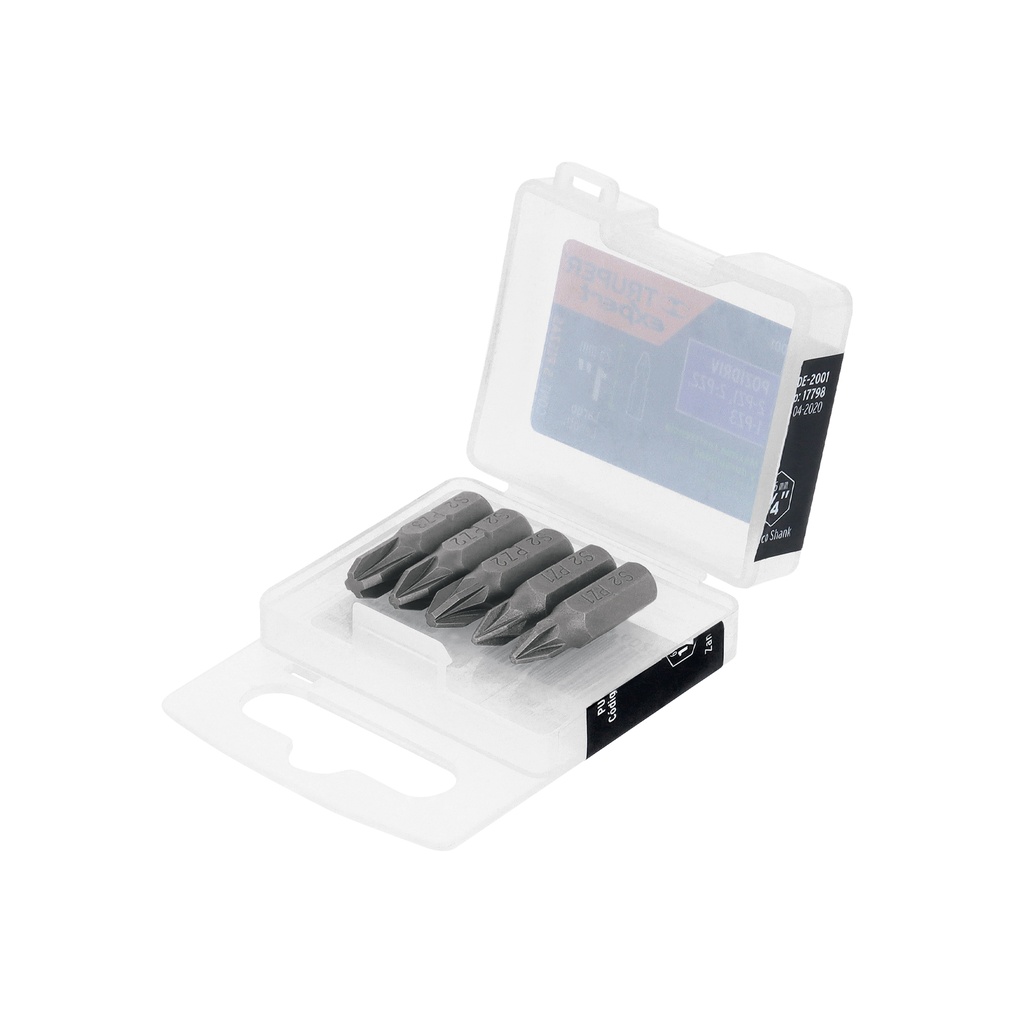 Juego de puntas Pozidriv combinadas, 1", 5 piezas, Truper