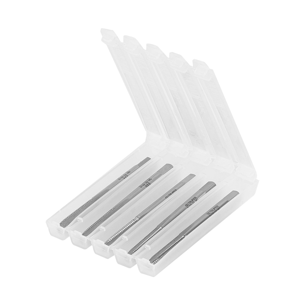 Macho semiconico, estuche 5 piezas, 5/32" x 32, Truper