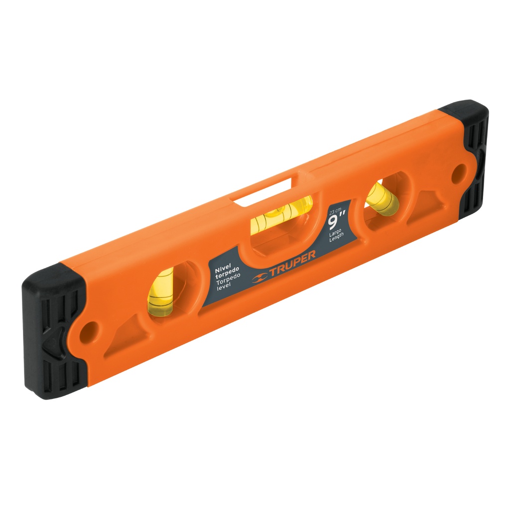 Nivel torpedo magnético 9" cuerpo plástico ABS, Truper