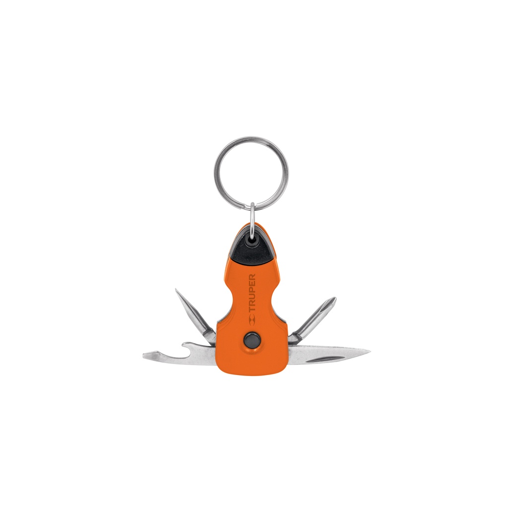 Multiherramienta con led, tipo llavero, 6 funciones, Truper